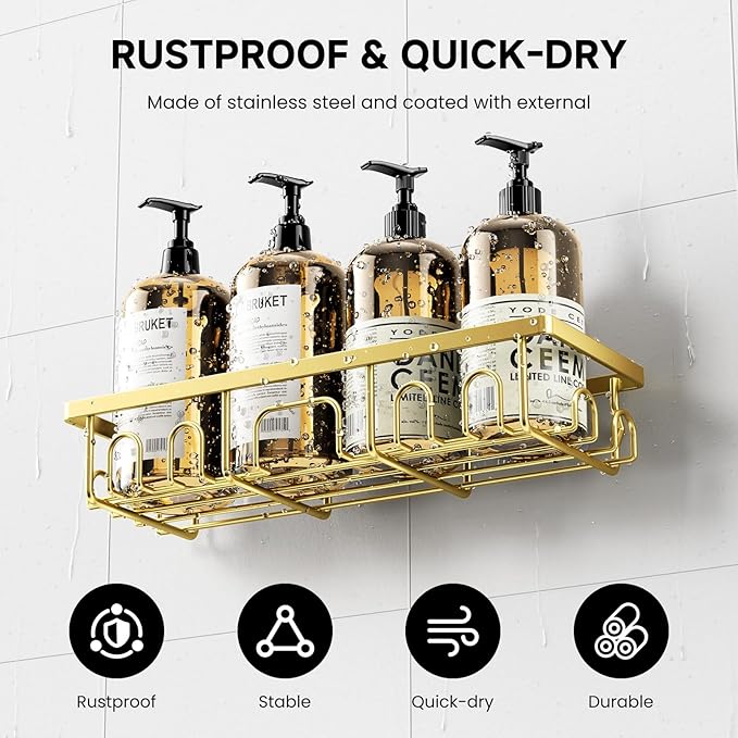 Shower Caddy, 5 Pack Shower Shelves - Image 3