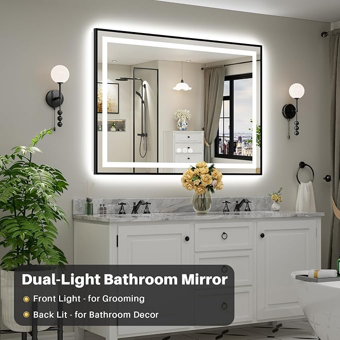 55x40 Inch LED Bathroom Mirror - Image 3
