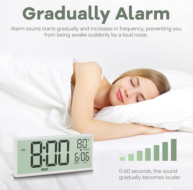 JALL 14.5" Large Digital Wall Clock Battery Operated - Image 6