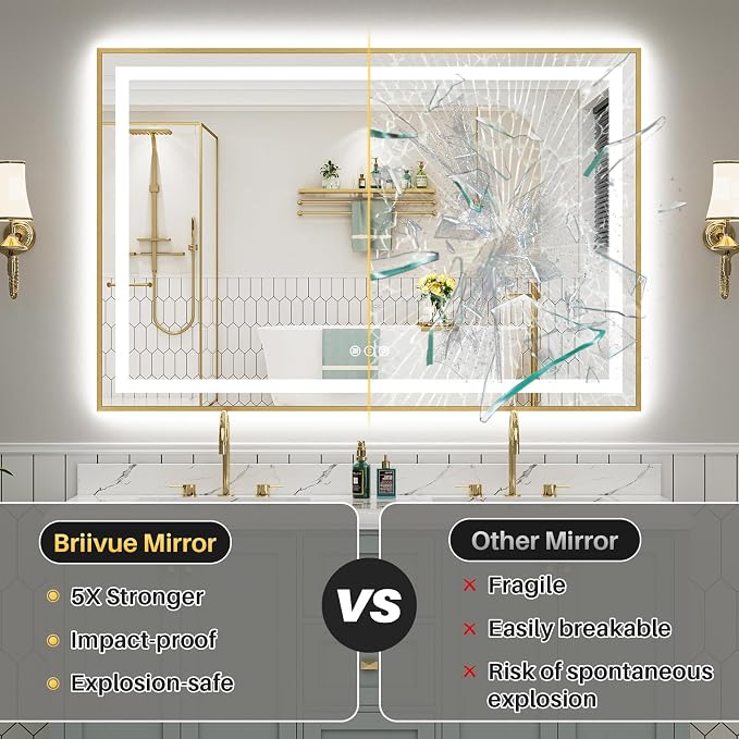 48x40 Inch LED Bathroom Mirror - Image 8