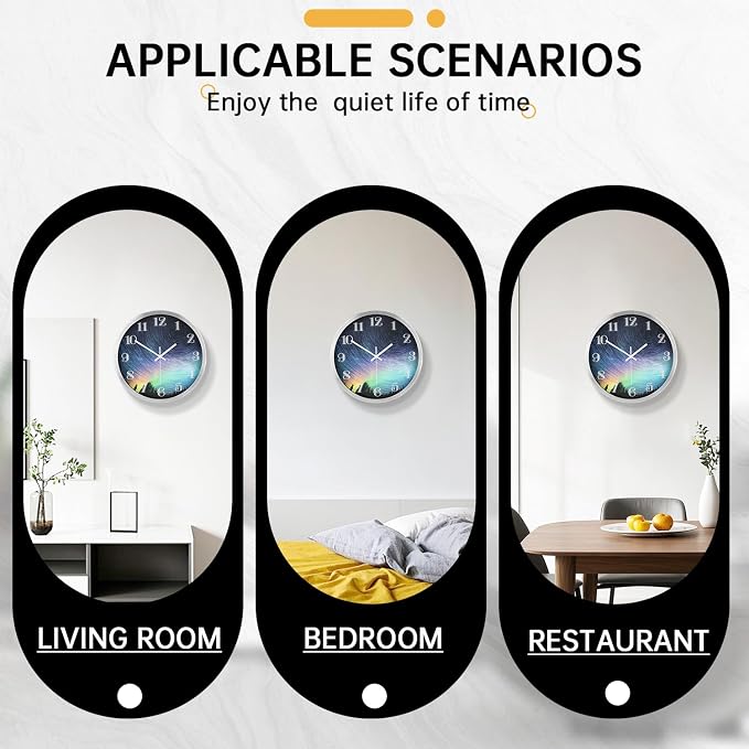 Wall Clock Modern 12 Inch Battery Operated Wall Clocks - Image 5