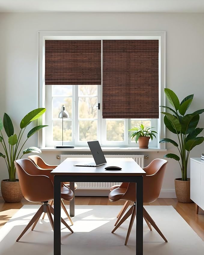 36''W X 72''H Cordless Bamboo Roman Shades - Image 9