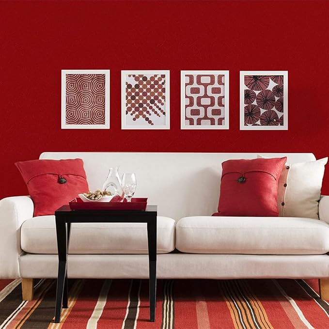 Abyssaly Red Silk Embossed Peel and Stick Wallpaper - Image 4