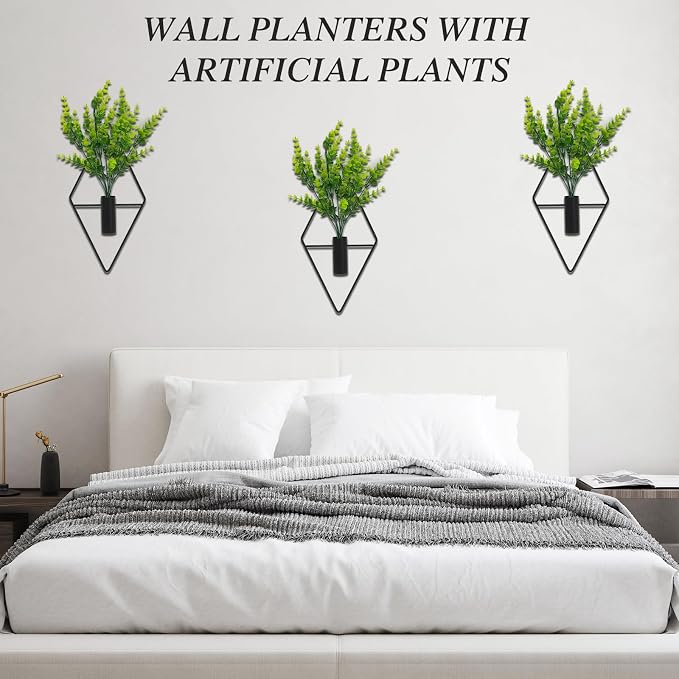 3 Pcs Wall Plants Artificial Decor, Boho Wall Decor, Home Office Living Room - Image 4