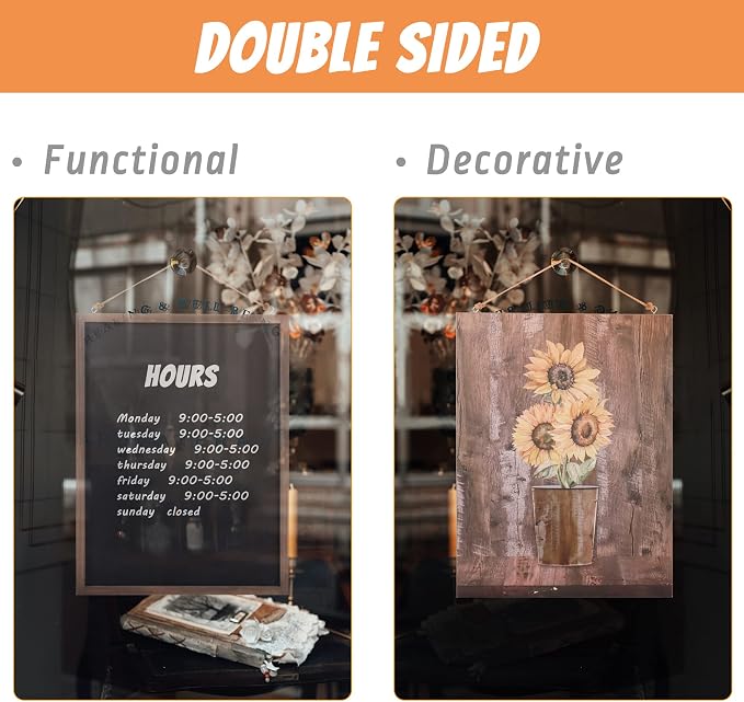 SELEAD 2-Pack Solid Wood Frame Chalkboard Signs - Image 2