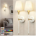 DORESshop Battery Operated Wall Sconce Set of 2, Wireless Wall Light Easy to by DORESshop
