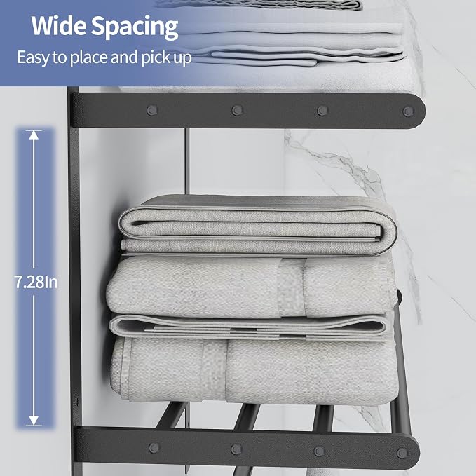 Towel Racks for Bathroom Wall Mounted 24", 3 Tier Bathroom Towel Shelf - Image 4