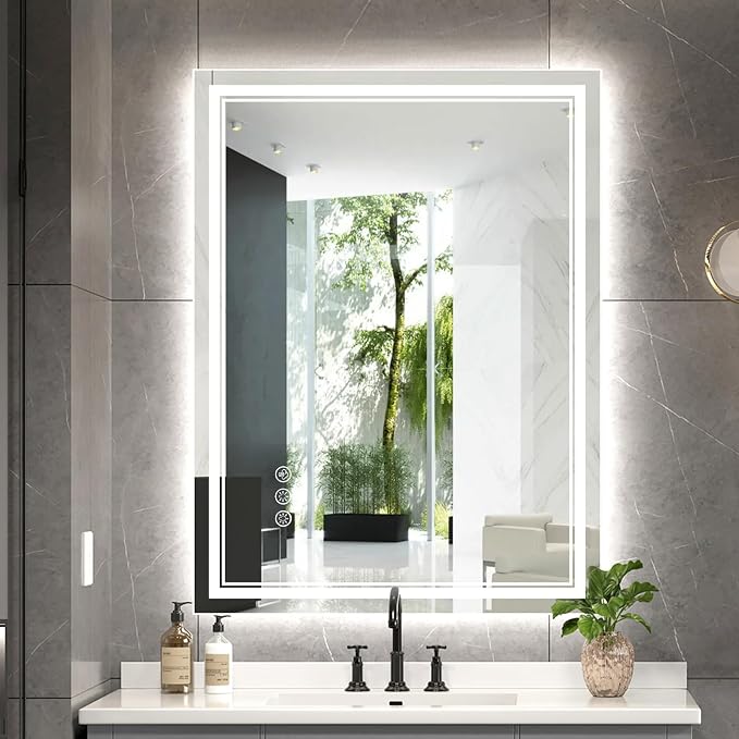 Ratsamee 24x32 Inch LED Bathroom Mirror by RATSAMEE