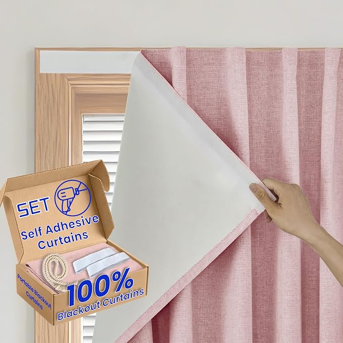Self-Adhesive Total 100% Blackout Window Treatment by Sovtfides