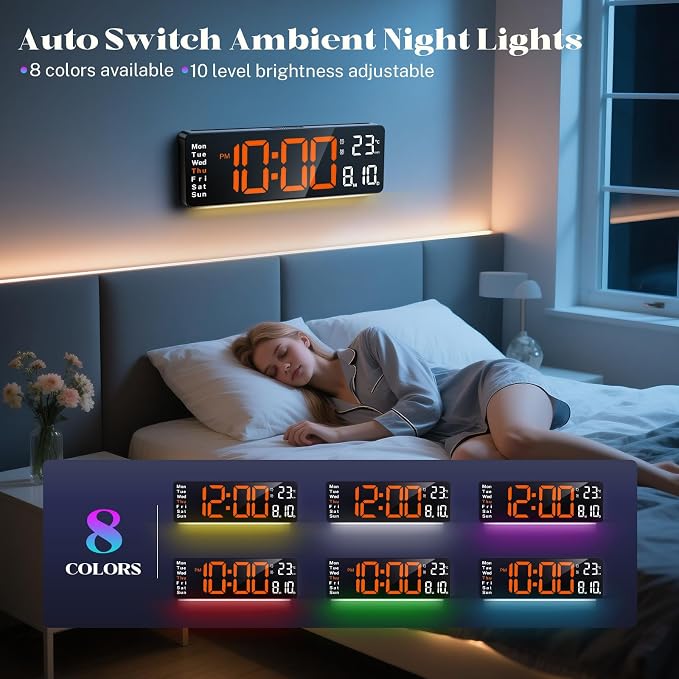 16" Large Digital Wall Clock - Image 4