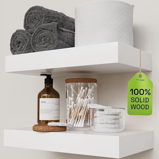 BAOBAB WORKSHOP Solid Wood Floating Shelves by BAOBABWORKSHOP
