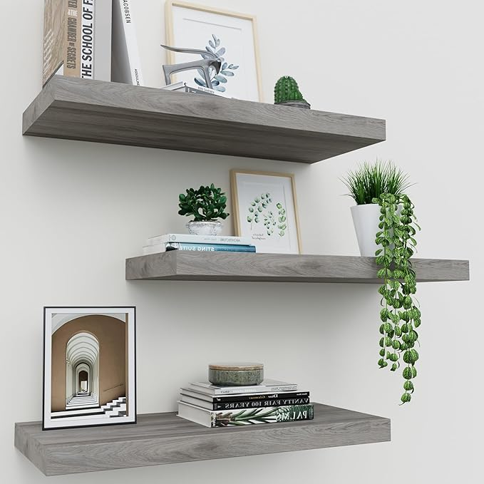 Upassion Floating Shelves for Wall Set of 3, Frame Display Floating Shelf for by Upassion