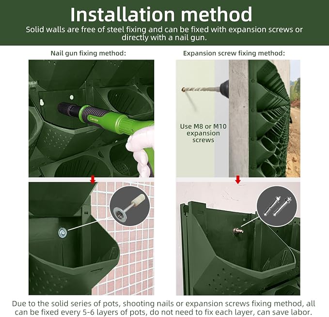 Self Watering Wall Mounted Vertical Planter, 36 Pots Wall Planter Indoor - Image 8