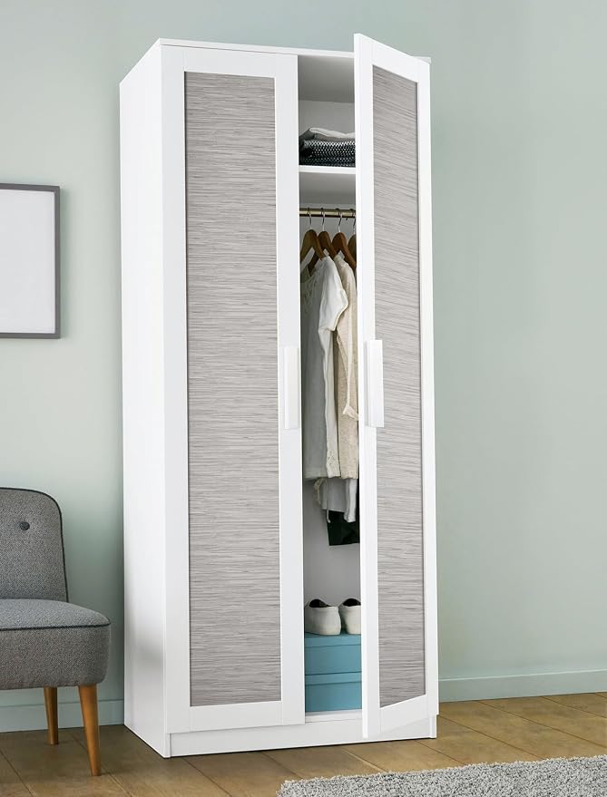 NuWallpaper Grey Grassweave Peel and Stick Wallpaper, Textured Removable - Image 4
