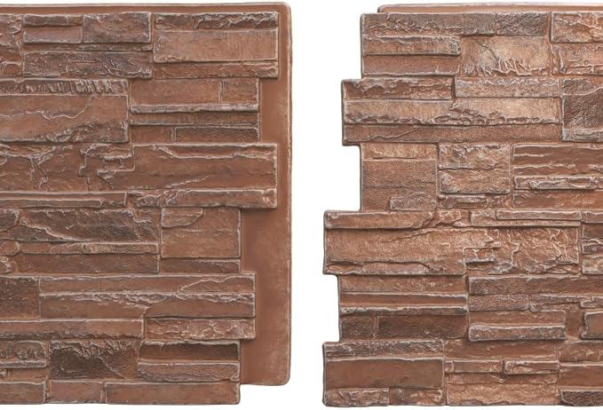 EverStone Cascade Faux Stone Panel, 48 5/8"W x 24 3/4"H x 1 1/4"D, York Town - Image 8