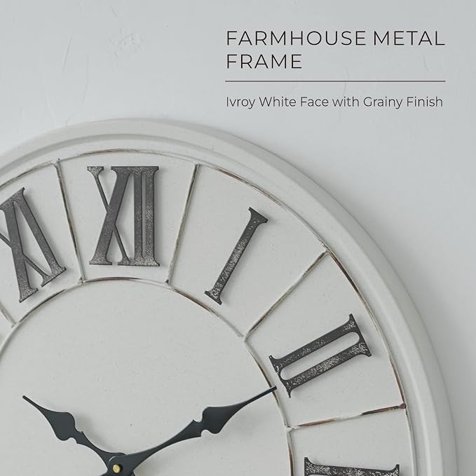 Large Farmhouse Wall Clock - Image 6
