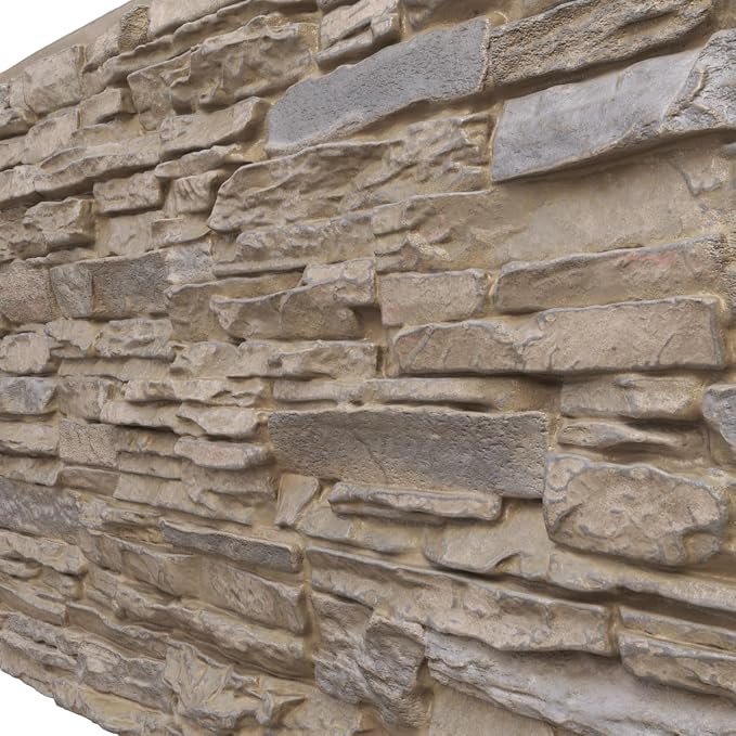 EverStone Canyon Ridge Faux Stone Panel, 45 3/4"W x 24 1/2"H x 1 1/4"D - Image 7