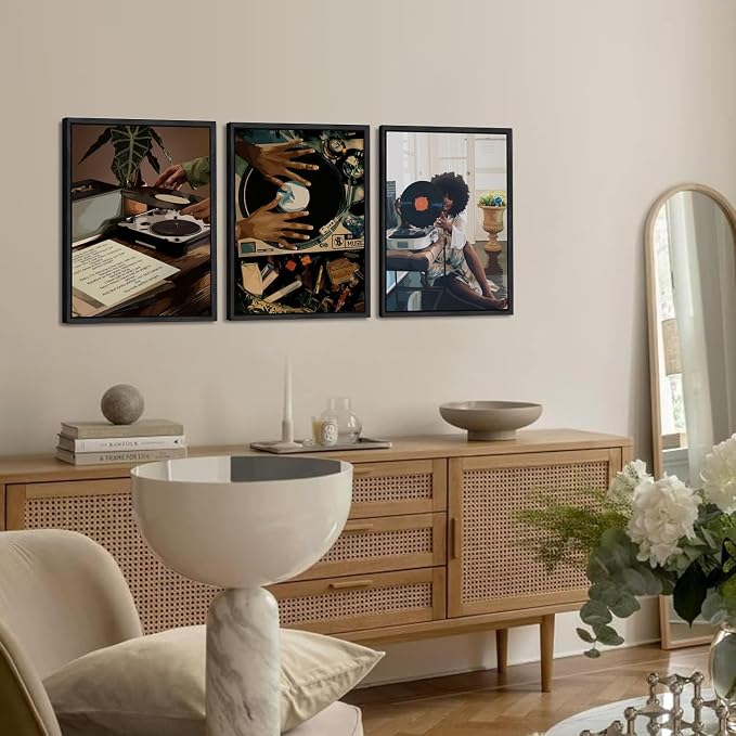 Black Girl Wall Art Decor Modern Black Woman Painting Prints - Image 6