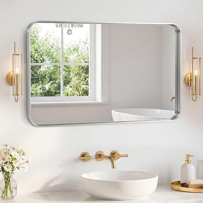 NEWBULIG 32X48 Inch Bathroom Mirror by NEWBULIG