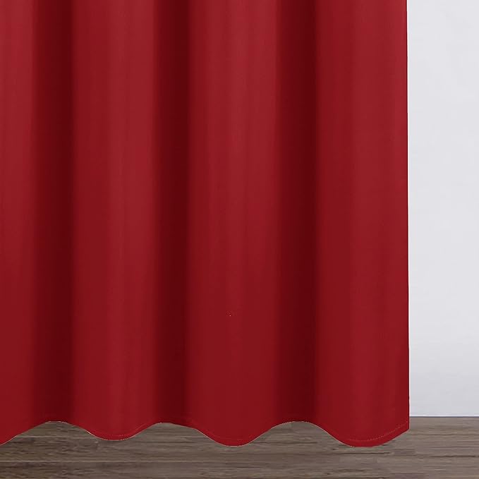 LEMOMO Blackout Curtains 52 x 84 inch/Bright Red Curtains Set of 2 - Image 9