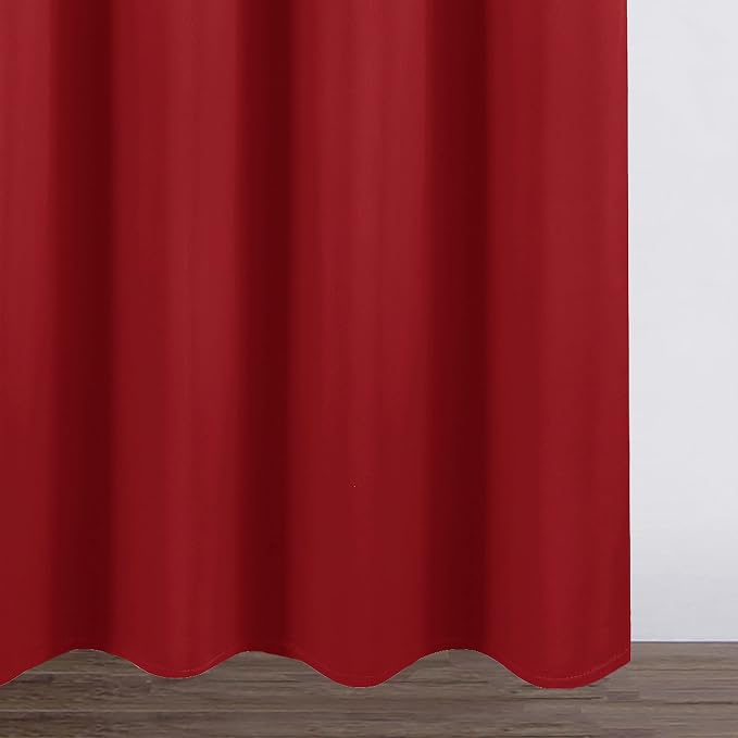 LEMOMO Blackout Curtains 52 x 95 inch/Bright Red Curtains Set of 2 - Image 9