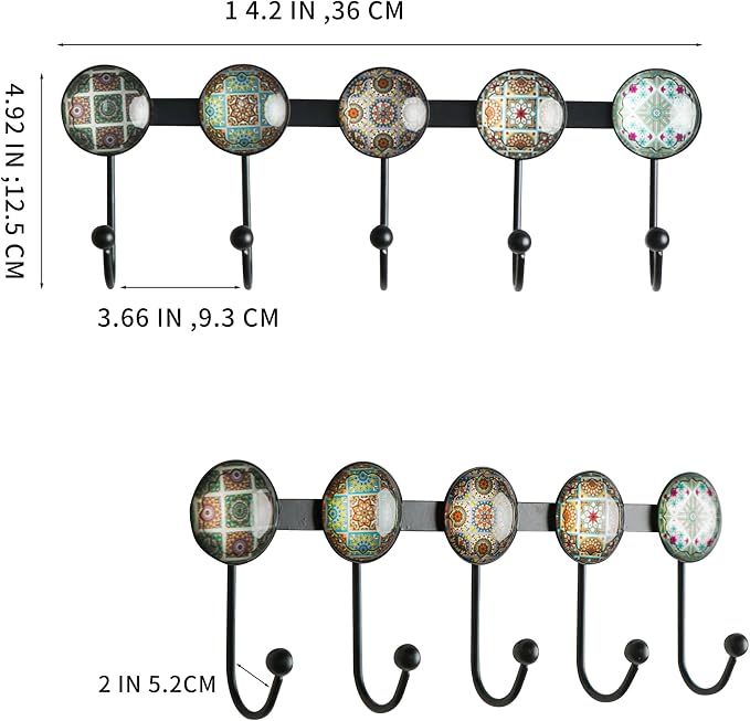Boho Coat Rack Wall Mounted - Image 4