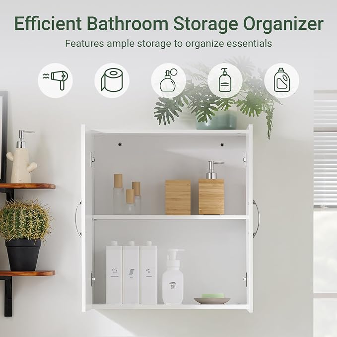SoBuy Wall Cabinet Over the Toilet, Medicine Cabinet - Image 4