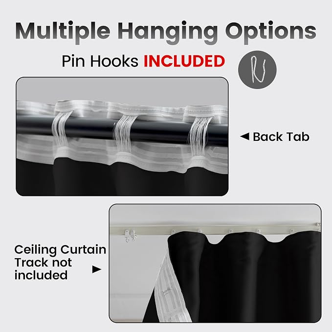 Room Divider Blackout Ceiling Track Curtains - Image 2