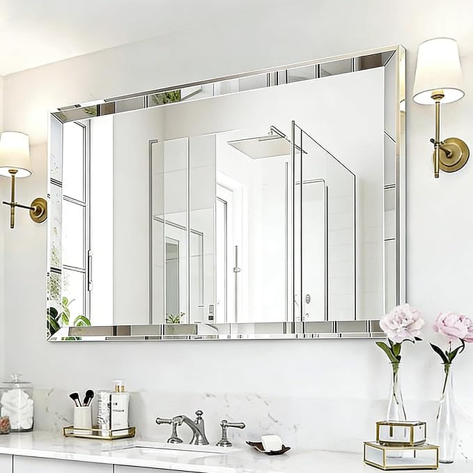 Chende 33"x49" Angled Retangular Decorative Wall Mirror - Image 8