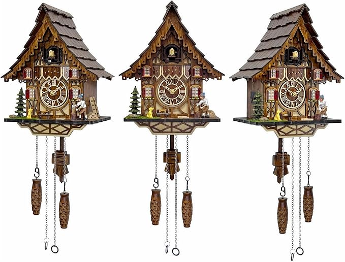 Cuckoo Clock for Wall Art: 12 Melodies, Volume Control, Night Mode, Germany - Image 2