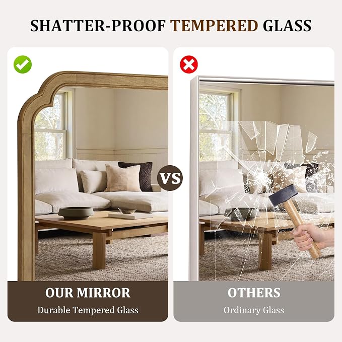WallBeyond 30" x 48" Wood Bathroom Mirror - Image 6