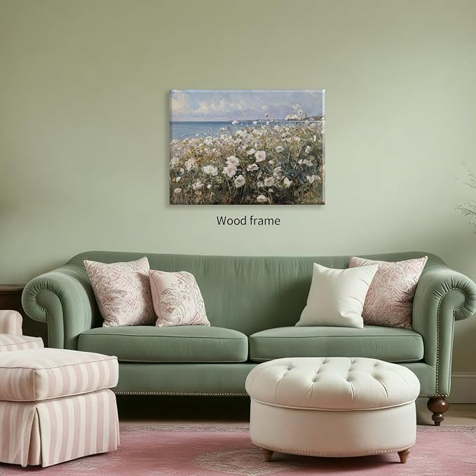 Nature Landscape Wall Art Coastal Wildflower Poster 12X16 inch Framed French - Image 6