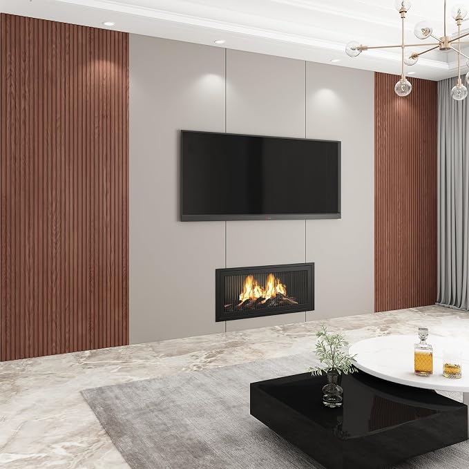 8-Pack WPC Wall Panels 118’’ x 6.3’’ 3D Slat Wall Panel Acoustic Wall Paneling - Image 5