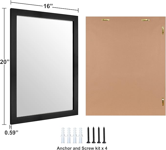 Ruomeng Rectangular Wall Mirror 16" x 20" - Image 6