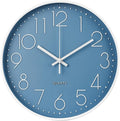 Wall Clock 12 Inch Non-Ticking Silent Modern Simple Style Round Decor Clock by BAKBRAND