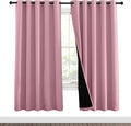 NICETOWN Crystal Pink Full Shade Curtain Panels, Pair of Energy Smart & Noise by NICETOWN