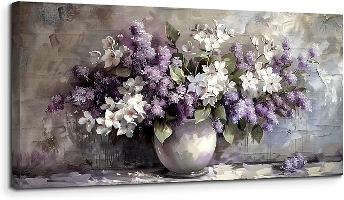 SERIMINO Large Wall Art for Living Room, Still Life Flowers Canvas Prints by SERIMINO