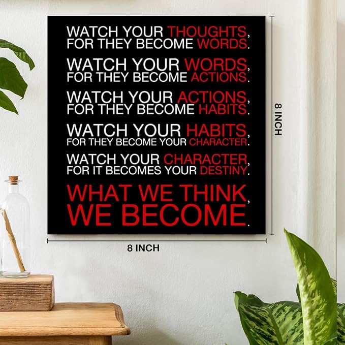 Watch Your Thoughts Motivational Classroom Posters, Inspirational Wall Decor - Image 2