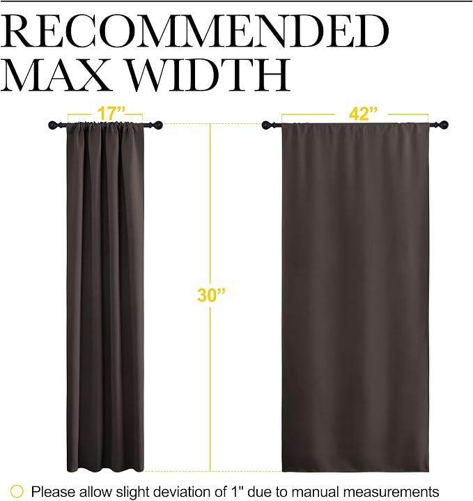 NICETOWN 2 Panels Blackout Curtains, Rod Pocket Thermal Insulated Drapes - Image 6