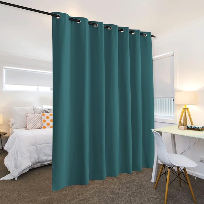 RYB HOME Room Divider Curtains Thermal Insulated Room Darkening Privacy Panels - Image 3