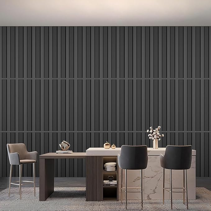 20 Pack 3D PVC Fluted Slat Wall Panels 12x12 Inch Covers 20 Sq.Ft Black - Image 7