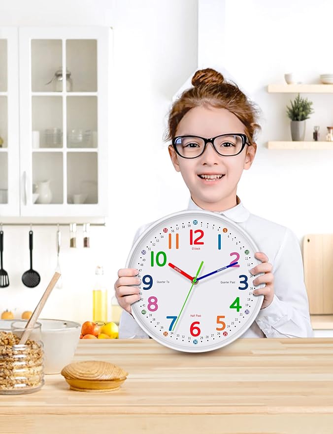 Silent Kids Wall Clock – Non-Ticking, Battery-Powered - Image 4