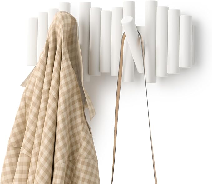 Umbra Picket Wall-Mounted Coat Rack Rail Hook by Umbra