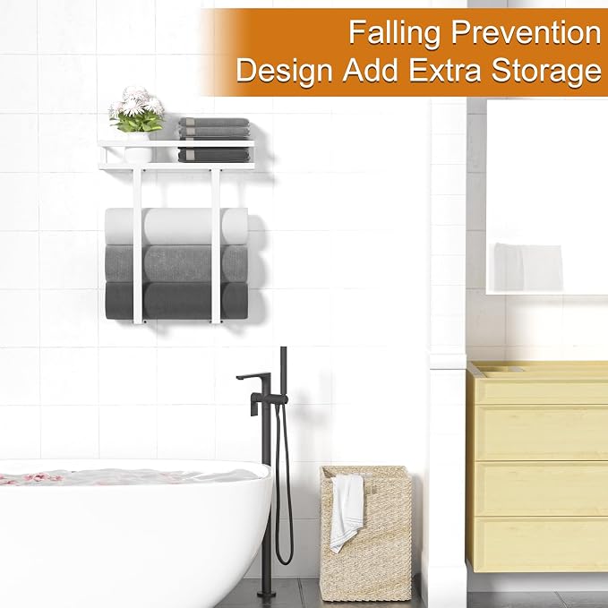 Towel Racks for Bathroom Wall Mounted, Xstydes Metal Towel Holder - Image 5