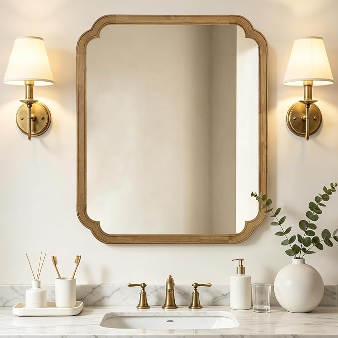 WallBeyond 30" x 36" Rounded Corner Arch Wall Mirror by WallBeyond