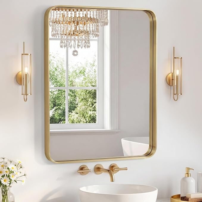 NEWBULIG 28X36 Inch Bathroom Mirror by NEWBULIG