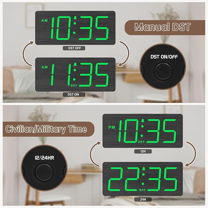 DreamSky Wooden Digital Alarm Clock - Image 5