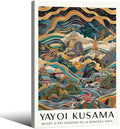 Yayoi Kusama Framed Wall Art Vintage Japanese Poster 24X36 in Abstract Buddha by Heltrappe