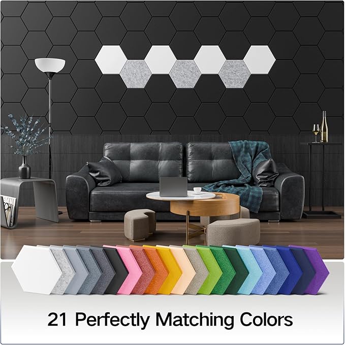 18 Pack Self-Adhesive Acoustic Panels 12" X 10" X 0.4" - Image 6