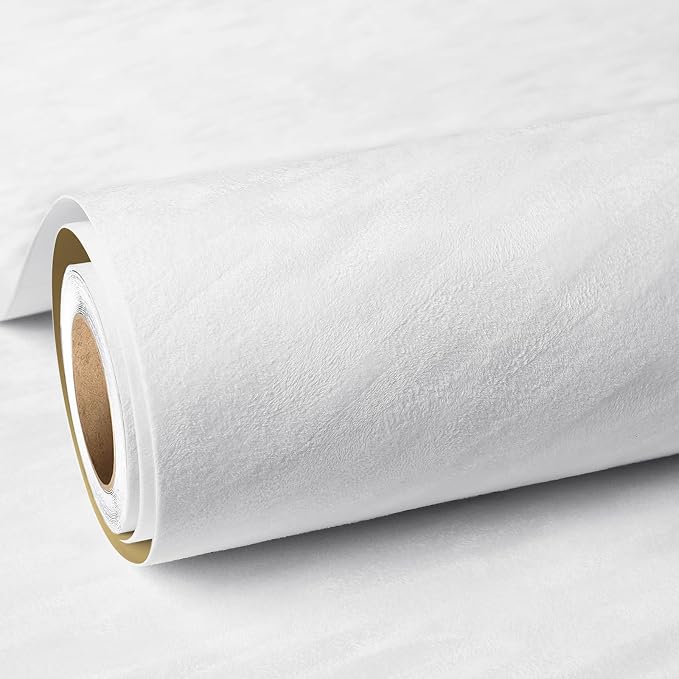 ReWallpaper 30in x 16.5ft White Peel and Stick Wallpaper Removable Velvet - Image 8